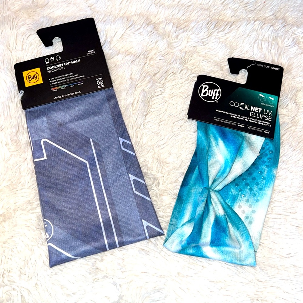 BUFF COOLNET UV+ ELLIPSE and HALF HEADBANDS